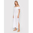 Seafolly Sukienka letnia Double Cloth 54252-DR Biały Relaxed Fit