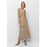 Massimo Dutti MIT PRINT Długa sukienka light brown M3I21C0JI-O11