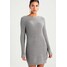 Noisy May NMSIESTA O NECK DRESS Sukienka dzianinowa medium grey melange NM321C07G-C11