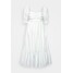 Abercrombie & Fitch PUFF SLEEVE MIDI DRESS Sukienka letnia green / white A0F21C09I-M11