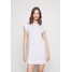 ONLY ONLPERNILLE ROUCHING DRESS Sukienka z dżerseju white ON321C2BR-A11