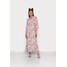 Vila VICLARETTE V NECK ANKLE DRESS Sukienka letnia desert sage/fuchsia pink V1021C2YK-M11