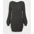 JDY JDYWHITNEY MEGAN BOAT DRESS Sukienka dzianinowa dark grey melange black ply JY121C0MF-C11