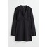 H&M Popelinowa sukienka z bawełny - 1036207005 Czarny