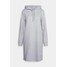 Calvin Klein HOODIE DRESS Sukienka letnia light grey heather/gunmetal 6CA21C050-C11