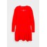 Tommy Jeans Curve ESSENTIAL LOGO TEE DRESS Sukienka z dżerseju deep crimson T2C21C00E-G11