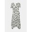 Lauren Ralph Lauren LEAF-PRINT GEORGETTE DRESS Sukienka letnia cream/black L4221C1BK-A11