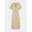 Vero Moda VMVIVIANA CALF DRESS Sukienka koszulowa beige VE121C2QJ-B11