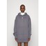 Calvin Klein Jeans TWO TONE MONOGRAM HOODIE DRESS Sukienka letnia fossil grey C1821C09K-C11