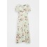 Lauren Ralph Lauren FLORAL CREPE PUFF-SLEEVE DRESS Sukienka letnia sage/pink/multi L4221C1DO-M11