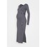 Missguided Maternity WRAP BELTED SIDE SPLIT MIDI DRESS Sukienka z dżerseju grey M5Q29F012-C11