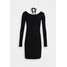 Weekday DRESS Sukienka z dżerseju black WEB21C06F-Q11