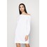 Even&Odd SWEAT OFF SHOULDER MINI DRESS Sukienka letnia white EV421C13J-A11