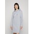 Calvin Klein Jeans GLOSSY MONOGRAM HOODIE DRESS Sukienka letnia marble grey C1821C08U-C11