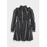 Simply Be RUFFLE FRONT SKATER DRESS Sukienka letnia black SIE21C0A2-Q11