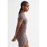 H&M Sukienka z wycięciami 1049674002 Brązowy melanż