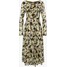 TOM TAILOR Sukienka letnia olive colorful floral design TO221C0N3-B11