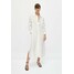 Massimo Dutti Sukienka koszulowa white M3I21C0K6-A11