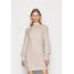 Vero Moda VMLEFILE HIGHNECK DRESS Sukienka dzianinowa birch melange VE121C31B-A11