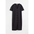H&M Dżersejowa sukienka zapinana na guziki - 1059550002 Czarny