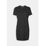 Calvin Klein Jeans SIDE CONTRAST TAPE T-SHIRT DRESS Sukienka z dżerseju black C1821C0AK-Q11