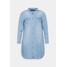 Vero Moda Curve VMSILLA SHORT DRESS MIX Sukienka koszulowa light blue denim VEE21C05L-K11