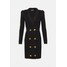 Elisabetta Franchi WOMAN'S DRESS Sukienka dzianinowa nero EF121C0AV-Q11