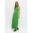 Massimo Dutti Długa sukienka green M3I21C0K8-M11