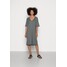 Marc O'Polo DRESS SHORT SLEEVE V-NECK Sukienka z dżerseju olive garden MA321C0PB-N11