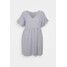Madewell RUFFLE SLEEVE EASY MINI DRESS Sukienka letnia dusk peri M3J21C034-Q11