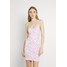 NEW girl ORDER HEART REPEAT LOGO DRESS Sukienka letnia pink NEM21C01G-J11