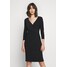 Lauren Ralph Lauren WRAP-FRONT JERSEY DRESS Sukienka etui black L4221C0VQ-Q11
