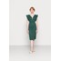 WAL G. JESSY PERFORATED MIDI DRESS Sukienka etui forest green WG021C0QI-M11