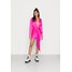 Missguided RUCHED DRAPE FRONT MINI DRESS Sukienka letnia hot pink M0Q21C24B-J11