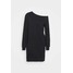Even&Odd SWEAT OFF SHOULDER MINI DRESS Sukienka letnia black EV421C13J-Q11