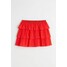 H&M Falbaniasta spódnica mini - 1058523002 Czerwony