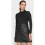 Calvin Klein Jeans COATED SKIRT MILANO DRESS Sukienka letnia black C1821C09L-Q11
