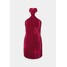 Missguided Petite TWIST NECK PLISSE MINI DRESS Sukienka koktajlowa burgundy M0V21C0OS-G11