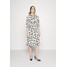 Lauren Ralph Lauren LEAF-PRINT GEORGETTE DRESS Sukienka letnia cream/black L4221C1C5-A11