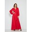 True Violet LONG SLEEVE WRAP DRESS Długa sukienka red TRD21C03L-G12