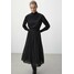 Massimo Dutti PLISSÉEKLEID Sukienka z dżerseju black M3I21C0IT-Q11
