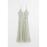 H&M Plisowana sukienka kopertowa - 1059779002 Jasnozielony