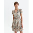 Top Secret Krótka sukienka z falbankami w roślinny wzór SSU3676