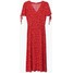 Cropp Czerwona sukienka midi w kwiatki 0992K-33M