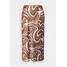 Hollister Co. Spódnica trapezowa brown marble H0421B029-O11