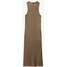 Massimo Dutti Długa sukienka brown M3I21C0LB-O11