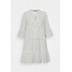 Vero Moda VMHELI 3/4 SHORT DRESS Sukienka letnia snow white/laurel wreath VE121C263-A13