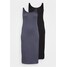 Pieces Curve PCKALLI MAXI TANK DRESS 2 PACK Sukienka z dżerseju black/dark grey PIU21C02S-Q11