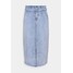 Object OBJMOJI CUTLINE SKIRT Spódnica jeansowa light blue denim OB121B06F-K11