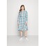 Polo Ralph Lauren PLAID LINEN SHIRTDRESS Sukienka koszulowa blue PO221C0AE-K11